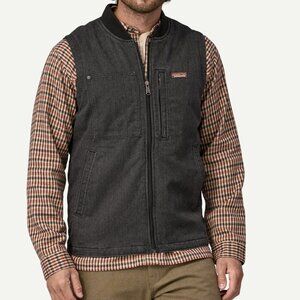 Patagonia All Seasons Vest Ink Black Workwear Hemp Cotton XL